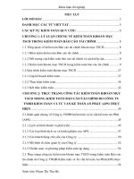 Hoàn thiện công tác kiểm toán tài sản cố định trong kiểm toán báo cáo tài chính do công ty TNHH kiểm toán và tư vấn kế toán an phát (APS) thực hiện 