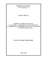 Nghiên cứu chiết   trắc quang sự tạo phức và chiết phức đa ligan trong hệ 1 (2 pyridylazo) 2 naphthol (pan 2) Zr(IV) CH2CIOOH và ứng dụng phân tích 