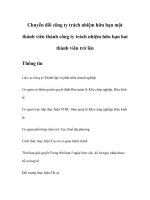 Tài liệu Chuyển đổi công ty trách nhiệm hữu hạn một thành viên thành công ty trách nhiệm hữu hạn hai thành viên trở lên pdf