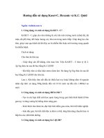 Tài liệu Hướng dẫn sử dụng Kaset-C, Hexanic và K.C. Quid doc