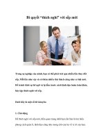 Tài liệu Bí quyết “thích nghi” với sếp mới doc