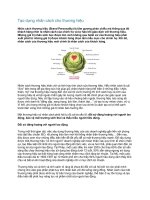 Tài liệu Tạo dựng nhân cách cho thương hiệu ppt