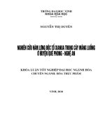 Nghiên cứu hàm lượng độc tố xianua trong cây măng luồng ở huyện quế phong   nghệ an 