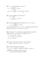 Tài liệu Physics exercises_solution: Chapter 21 doc