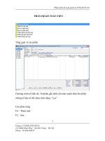 Tài liệu PHÂN HỆ KẾ TOÁN TIỀN ppt