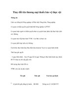 Tài liệu Thay đổi tên thương mại thuốc bảo vệ thực vật pptx