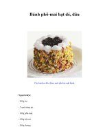 Tài liệu Bánh phô-mai hạt dẻ, dâu docx