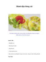 Tài liệu Bánh đậu bông cải ppt