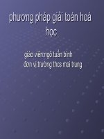 Bài giảng phương pháp sử dụng một hệ thức giửa hai ẩn