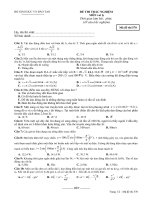 Bài soạn Đề thi trắc nghiệp hay