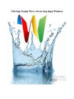 Tài liệu Tích hợp Google Wave với các ứng dụng Windows pdf