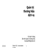 Quản trị thương hiệu dịch vụ