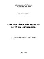 Chính sách của các nước phương tây đối với thái lan thời cận đại 