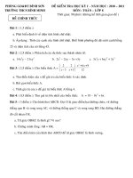 Bài giảng đề thi toán 8 kì 1(2010-2011)