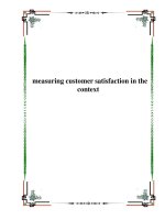 Tài liệu measuring customer satisfaction in the context ppt