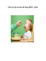 Tài liệu Cho trẻ ăn cá béo để tăng DHA, ARA doc