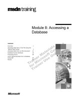 Tài liệu Module 8: Accessing a Database pdf