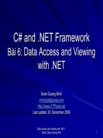 Tài liệu Bài 6: Data Access and Viewingwith .NET docx