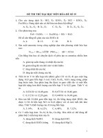 Bài giảng 3 đề tham khảo thi Đại học môn Hóa và đáp án số 19, 20, 21