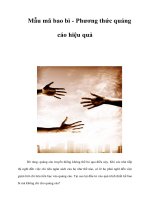 Tài liệu Mẫu mã bao bì - Phương thức quảng cáo hiệu quả docx