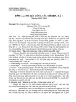 Bài soạn BAO CAO SO KET DOI 2010 -2011