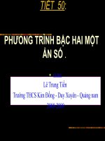 Tài liệu PT BẬC 2 MỘT ẨN SỐ