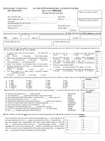 Tài liệu Đề thi ĐH - CĐ môn Tiếng Anh khối D 2002 ppt