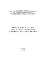 Phương pháp _Bàn tay nặn bột_ trong dạy học các môn khoa học ở trường tiểu học và trung học cơ sở