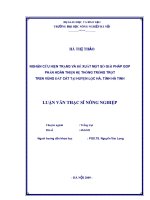 Nghiên cứu hiện trạng và đà xuất một số giãi pháp góp phàn hoàn thiện hệ thống  trồng trọt trên vùng đất các tại huyện lộc hà, tỉnh hà tỉnh 