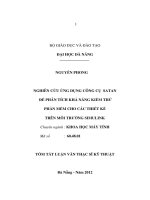 Nghiên cứu ứng dụng công cụ satan để phân tích khả năng kiểm thử phần mềm cho các thiết kế trên môi trường simulink 