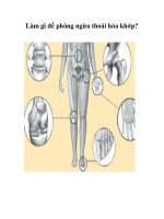 Tài liệu Làm gì để phòng ngừa thoái hóa khớp? pdf