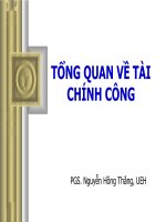 TỔNG QUAN về tài CHÍNH CÔNG 
