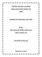 Xây dựng hệ thống giảng dạy chất lượng cao 