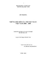 Những đổi mới của truyện ngắn việt nam 2008   2009 