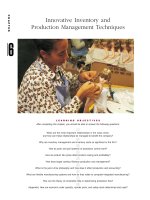 Innovative Inventory and Production Management Techniques