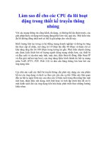 Tài liệu Làm sao để cho các CPU đa lõi hoạt động trong thiết kế truyền thông nhúng docx