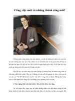 Tài liệu Công việc mới và những thành công mới! doc