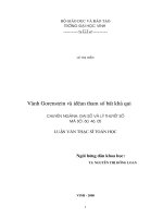 Vành gorenstein và iđêan tham số bất khả quy 