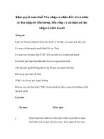 Tài liệu Khai quyết toán thuế Thu nhập cá nhân đối với cá nhân có thu nhập từ tiền lương, tiền công và cá nhân có thu nhập từ kinh doanh ppt