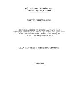 Những giải pháp cơ bản nhằm nâng cao hiệu quả giáo dục đạo đức lối sống cho học sinh trường THPT phan bội châu, tỉnh nghệ an trong giai đoạn hiện nay 