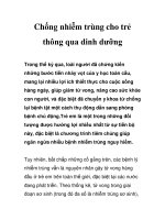 Tài liệu Chống nhiễm trùng cho trẻ thông qua dinh dưỡng docx