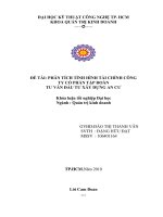 Phân tích tình hình tài chính công ty cổ phần tập đoàn tư vấn đầu tư xây dựng an cư 