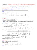 Tài liệu Chuyên đề: MỘT SỐ PHƯƠNG PHÁP CHỨNG MINH BẤT ĐẲNG THỨC pdf