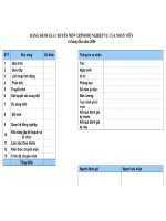 Tài liệu Bảng đánh giá chuyên môn trình độ nghiệp vụ của nhân viên ppt