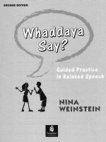 Longman whaddaya say guided practice in relaxed speech