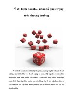 Tài liệu Ý chí kinh doanh ... nhân tố quan trọng trên thương trường pdf