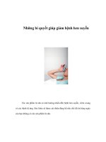 Tài liệu Những bí quyết giúp giảm bệnh hen suyễn pptx