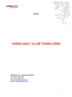 Tài liệu THÔNG QUA 7 Cs ĐỂ THÀNH CÔNG pdf