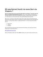 Tài liệu Bổ sung Internet Search vào menu Start của Windows 7 pptx