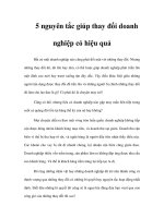 Tài liệu 5 nguyên tắc giúp thay đổi doanh nghiệp có hiệu quả doc